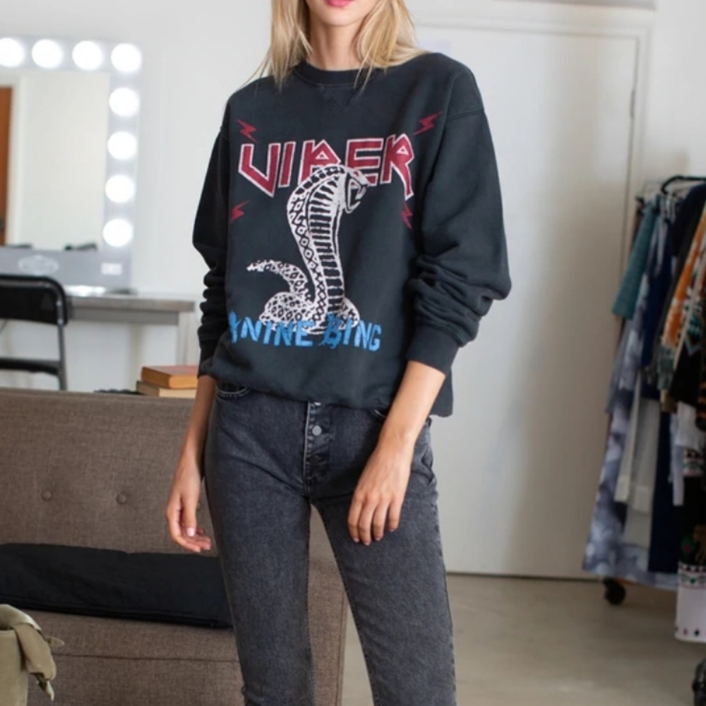 Anine Bing Viper Sweatshirt M RARE